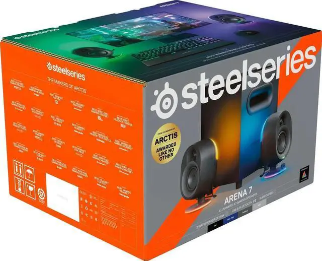 Alt view image 7 of 7 - SteelSeries - Arena 7 2.1 Bluetooth Gaming Speakers with RGB Lighting (3 Piece)