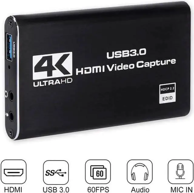 Alt view image 4 of 7 - Video Capture Card,Game Capture Card,Game Recording Audio Video Capture Card,HD Video Capture 1080P HDMI Video Recorder,HDMI to USB 3.0 4K for PS4 PS5 DSLR Xbox Streaming and Recording
