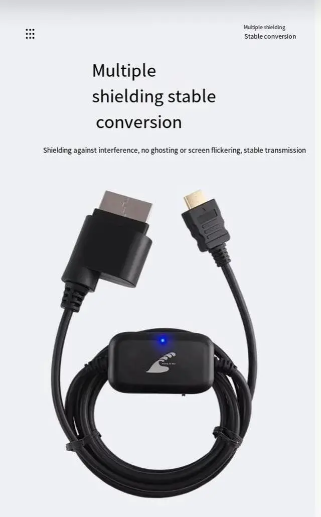 Alt view image 5 of 7 - ENFAIN Xbox 360 to HDMI HD Cable 2M Video Converter Cable for Xbox 360 Console (SV Version)