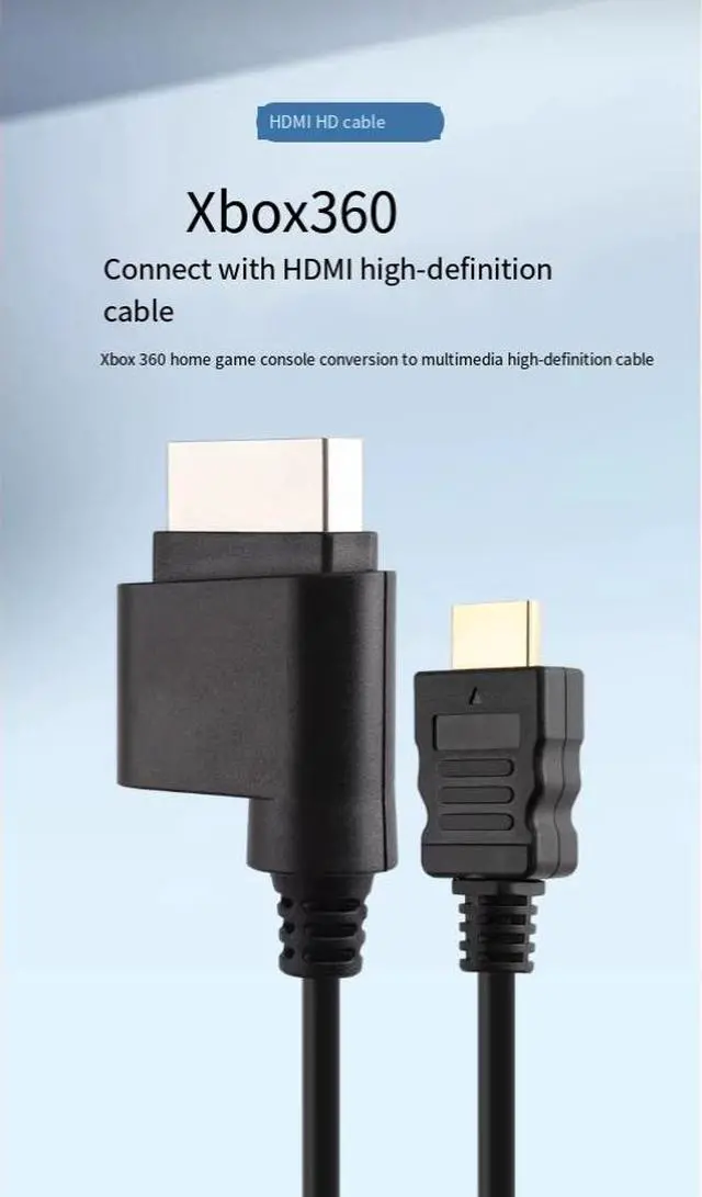 Alt view image 6 of 7 - ENFAIN Xbox 360 to HDMI HD Cable 2M Video Converter Cable for Xbox 360 Console (SV Version)