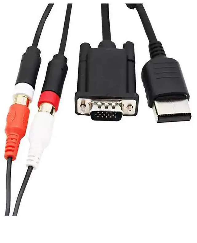 Alt view image 3 of 5 - ENFAIN Sega DC VGA cable with adapter - Dreamcast DC game console high-definition adapter - DC power cable - Four-in-one connector