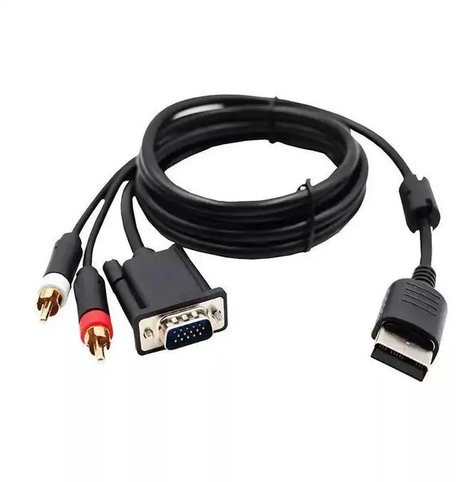 Alt view image 2 of 5 - ENFAIN Sega DC VGA cable with adapter - Dreamcast DC game console high-definition adapter - DC power cable - Four-in-one connector