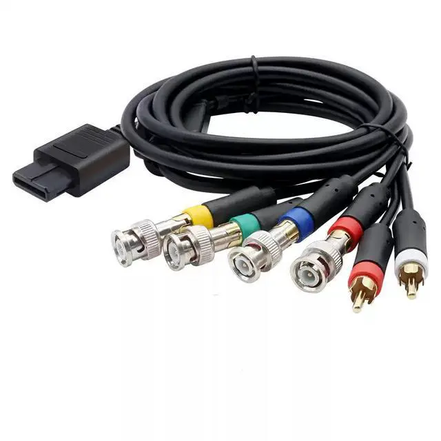 Alt view image 4 of 6 - ENFAIN NGC/N64/SFC/SNES RGBS Color Monitor Cable - Red Green Blue RGB + Sync Video Audio Cable with Q9 Connector