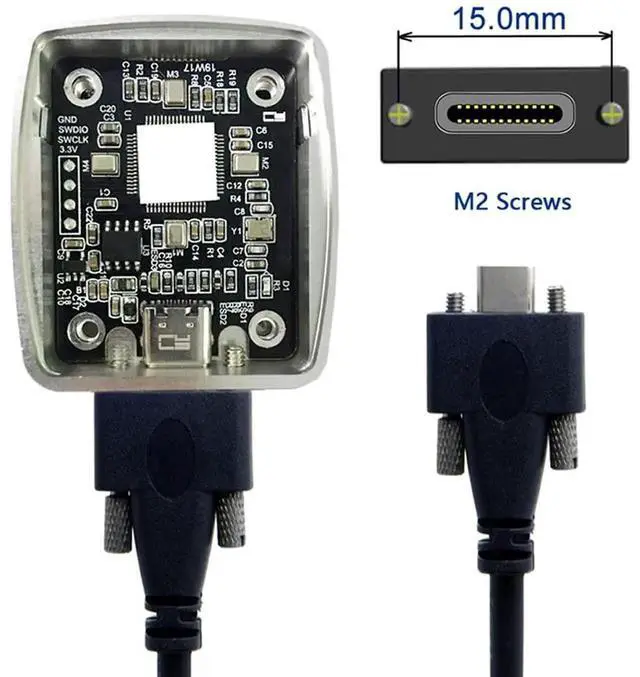 Alt view image 5 of 5 - Type-C USB 3.1 USB-C Male to Male Type-C USB 3.1 USB-C with M2 Screws Locking Panel Mount Type 10Gbps Data Cable 3.0M