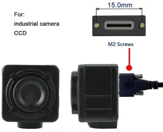 Alt view image 3 of 5 - Type-C USB 3.1 USB-C Male to Male Type-C USB 3.1 USB-C with M2 Screws Locking Panel Mount Type 10Gbps Data Cable 3.0M