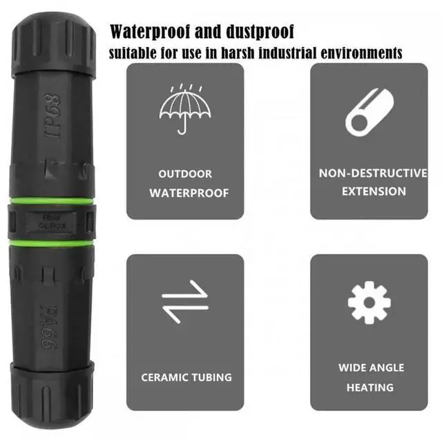 Alt view image 5 of 7 - ENFAIN Cable M20 Locking IP68 Waterproof SC Female to SC Female Singlemode Fiber Optic Patch Internet Networking Extension Adapter Coupler