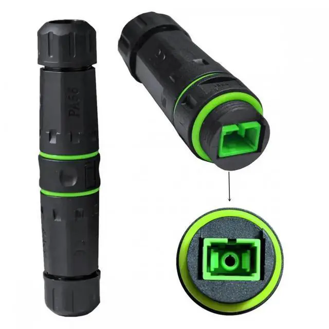 Main image of ENFAIN Cable M20 Locking IP68 Waterproof SC Female to SC Female Singlemode Fiber Optic Patch Internet Networking Extension Adapter Coupler