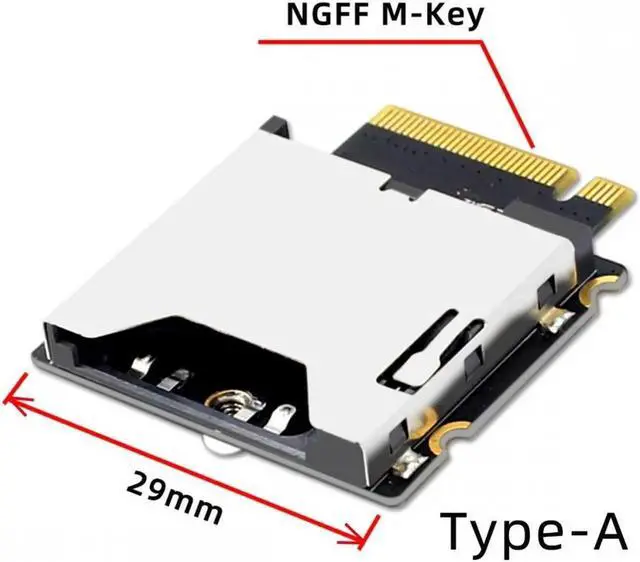 Alt view image 6 of 6 - ENFAIN NGFF M.2 NVMe Host to CFExpress CFA Extension Adapter M2 M-key for CFE Type-A Support Camera Memory Card