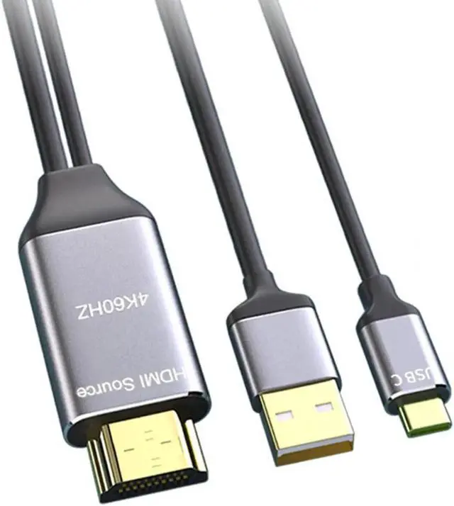 Main image of ENFAIN Reversible HDMI 1.4 Source to USB 3.1 Type C USB-C Displays Male 4K HDTV Cable for Laptop Monitor 1.8m
