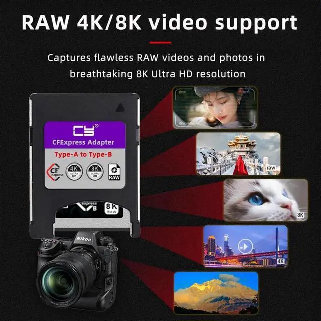 Alt view image 5 of 7 - ENFAIN CFexpress Type-A to Type-B Memory Card Kit Case CFE CFA to CFB Adapter Compatible with Camera 8K RAW PCIe Expansion