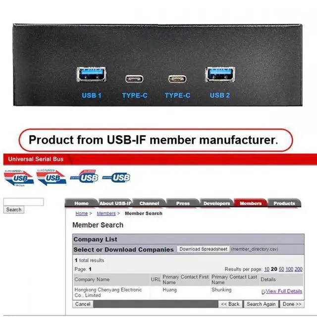 Alt view image 3 of 7 - ENFAIN Cable 10Gbps USB 3.1 Type-A & Type-C HUB 4 Ports Front Panel to Motherboard Type-E Connector Cable 10Gbps for 5.25" CD-ROM Bay Tray