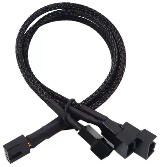 Alt view image 7 of 7 - New 4 Pin Pwm Fan Cable 1 To 4/3/2/1 Ways Splitter Black