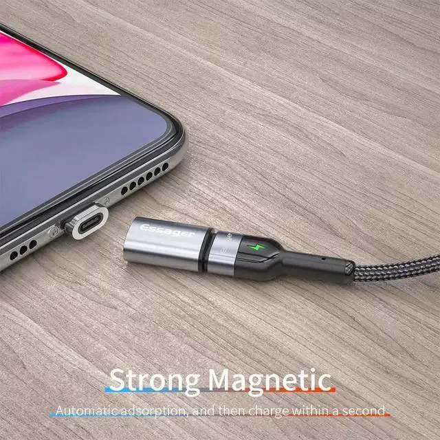 Alt view image 4 of 7 - Essager Micro USB Type C Magnetic Adapter USBC Female To Microusb Male Converter Magnet USB-C Type-C Only iOS Plug