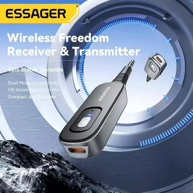 Alt view image 4 of 5 - Essager AUX Bluetooth 5.1 Audio Receiver Transmitter 3.5MM