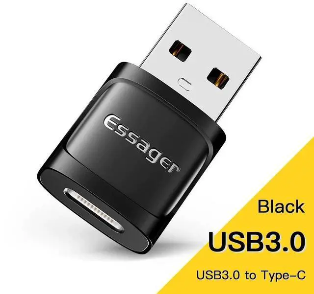 Main image of Essager OTG Type C To USB Micro USB To Type C Adapter - USB to Type C Black