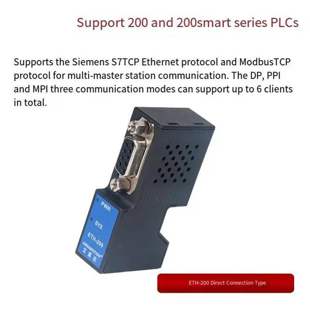 Alt view image 2 of 7 - ETH-200 ETH-200-2P Siemens S7 200 PLC Ethernet Module