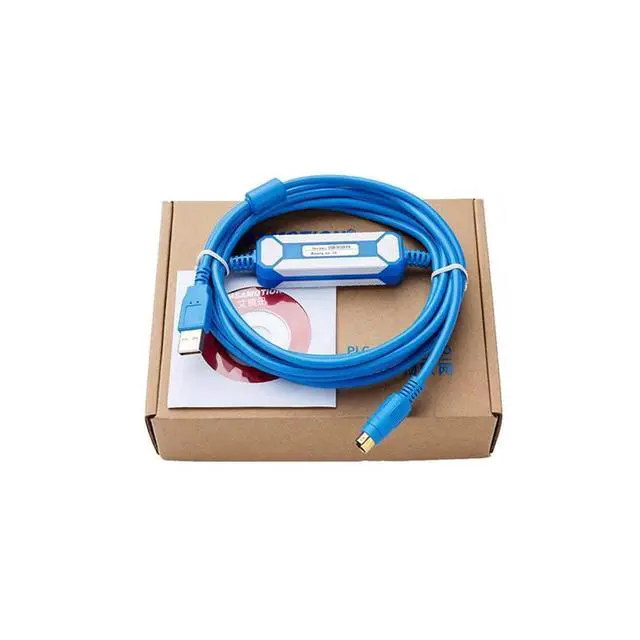 Alt view image 2 of 7 - FX-USB-AW Mitsubishi FX1N/2N/FX3UC/FX3G Series PLC USB to RS422 Adapter Programming Cable - blue