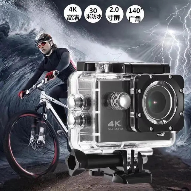 Alt view image 5 of 7 - 4K Waterproof Action Camera Mini Smart WiFi Sports DV, Outdoor HD Camcorder for Cycling/Surfing Full set - 17 accessories