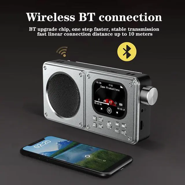 Alt view image 7 of 7 - Bluetooth MP3/MP4 Multimedia Player FM Radio, Built-in Speaker, Portable for Music