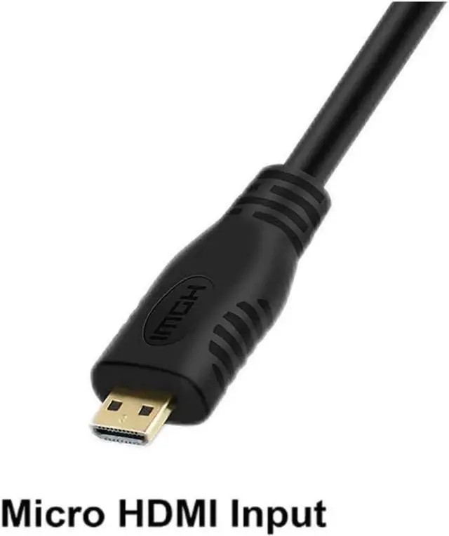 Alt view image 5 of 7 - Micro HDMI to VGA Cable Adapter Converter 15 Pin d Sub Micro HDMI Gold Male to VGA Female Connector Cord for Laptop Computer Connect to Monitor Apply to PC MAC PS4 Projector etc