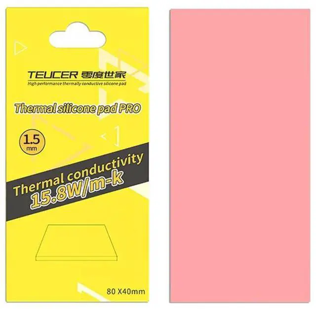 Alt view image 2 of 7 - High Performance Thermal Conductive Pad TEUCER for Notebook Graphics Card, SSD, Computer Heat Sink 80 x 40 x 1.5 mm