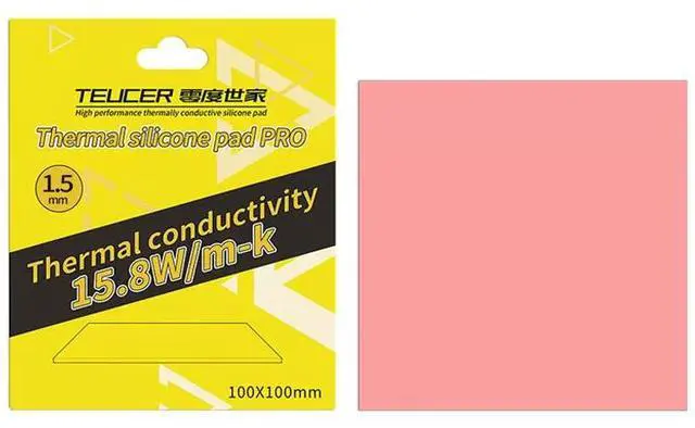 Alt view image 2 of 7 - High Performance Thermal Conductive Pad TEUCER for Notebook Graphics Card, SSD, Computer Heat Sink 100x100x1.5mm