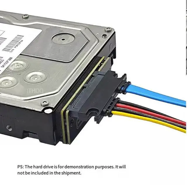 Alt view image 5 of 7 - SAS to SATA Adapter Card 22-Pin SATA to 29-Pin SAS, for SAS HDD/SSD to SATA 3.0 Port adapter card + SATA data/power cable