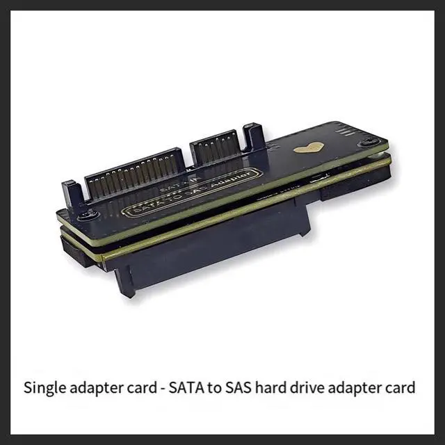 Alt view image 3 of 7 - SAS to SATA Adapter Card 22-Pin SATA to 29-Pin SAS, for SAS HDD/SSD to SATA 3.0 Port adapter card + SATA data/power cable