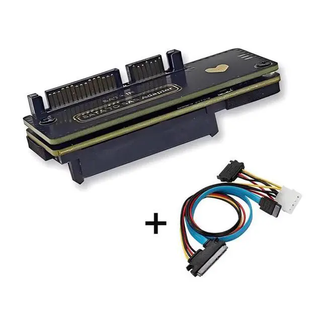 Main image of SAS to SATA Adapter Card 22-Pin SATA to 29-Pin SAS, for SAS HDD/SSD to SATA 3.0 Port adapter card + SATA data/power cable
