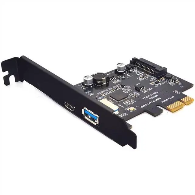 Main image of USB 3.2 GEN2 TYPE-E A-KEY expansion card, PCIe to TYPE-C, front-mounted 10G, ASM3142 TYPE-A+C-1X