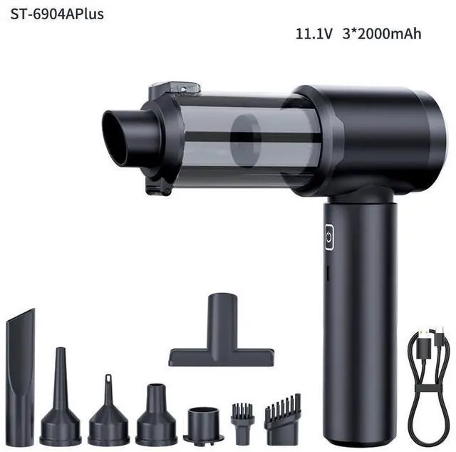 Alt view image 7 of 7 - Car Vacuum Cleaner Cordless Strong Suction, Handheld, 2-in-1 Blower & Vacuum, Portable