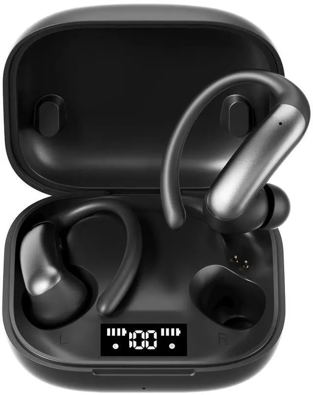 Main image of M144 Wireless Earbuds Over-Ear Hook, In-Ear Sports Headphones, Long Battery Life, Secure Fit, Sweatproof, Bluetooth for Running