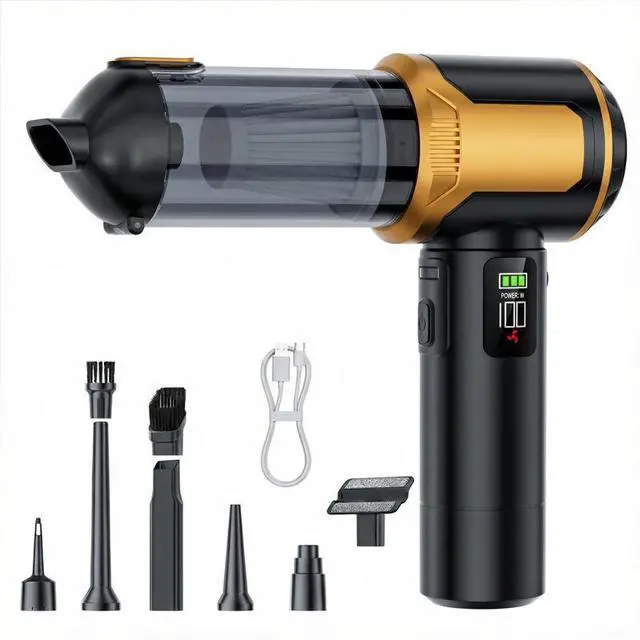 Alt view image 7 of 7 - ST-6709A Plus Cordless Car Vacuum & Blower 2-in-1, Brushless High-Power Dust Removal Cleaner, Tire Inflator, Digital Display, LED Light for Auto Black