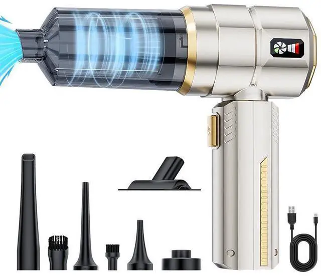 Alt view image 5 of 5 - ST-6902BPlus Wireless Car Vacuum Cleaner & Air Duster 4-in-1 16000Pa Brushless Handheld Vacuum Blower with 3-Speed Suction Power Display 6000mAh Type-C Rechargeable for Car & Home
