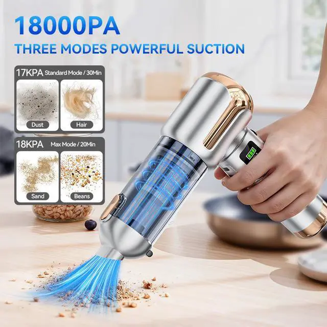 Alt view image 3 of 6 - ST-6706APlus Wireless Car Vacuum Cleaner & Air Duster 2-in-1 20000Pa Brushless Handheld Vacuum for Car Interior Keyboard PC Computer Cleaning Type-C Fast Charging 3-Speed Control