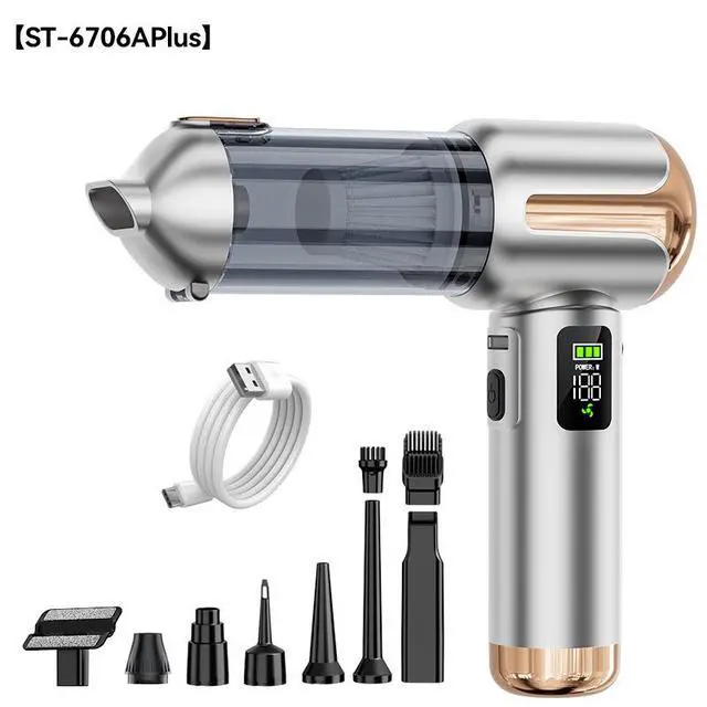 Alt view image 2 of 6 - ST-6706APlus Wireless Car Vacuum Cleaner & Air Duster 2-in-1 20000Pa Brushless Handheld Vacuum for Car Interior Keyboard PC Computer Cleaning Type-C Fast Charging 3-Speed Control