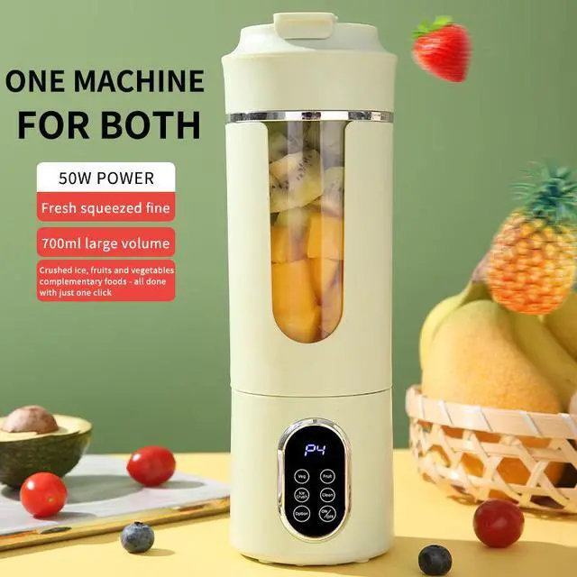 Alt view image 5 of 7 - Self-Cleaning Electric Portable Juicer, USB Rechargeable Fruit Blender, Multi-Function Mini Juicer Cup for Home, Office, Travel