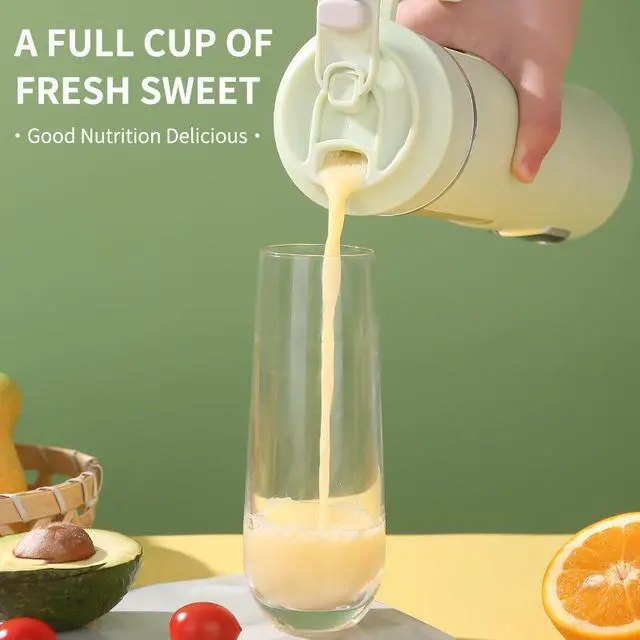 Alt view image 3 of 7 - Self-Cleaning Electric Portable Juicer, USB Rechargeable Fruit Blender, Multi-Function Mini Juicer Cup for Home, Office, Travel