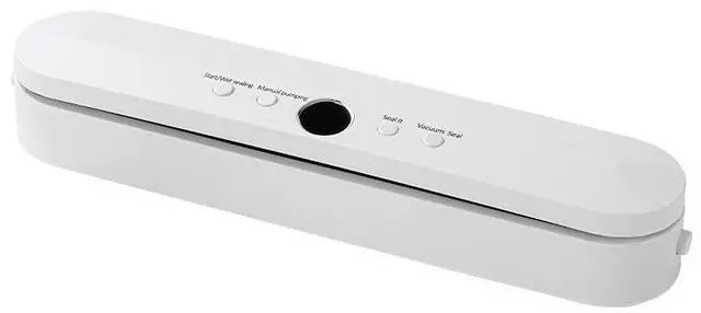 Main image of Automatic Vacuum Sealer Machine, Food Sealer for Home, Smart One-Touch Vacuum Sealing System, Compact Food Saver for Kitchen Storage - white