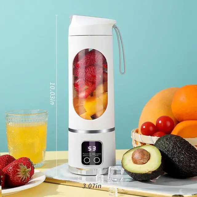 Alt view image 2 of 7 - Portable Juicer with Pulp Separation, Cordless Electric Juice Extractor, Rechargeable, Automatic, Multi-Function, Small Compact Juicer for Home & Student - green
