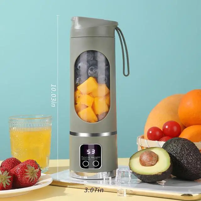 Main image of Portable Juicer with Pulp Separation, Cordless Electric Juice Extractor, Rechargeable, Automatic, Multi-Function, Small Compact Juicer for Home & Student - green