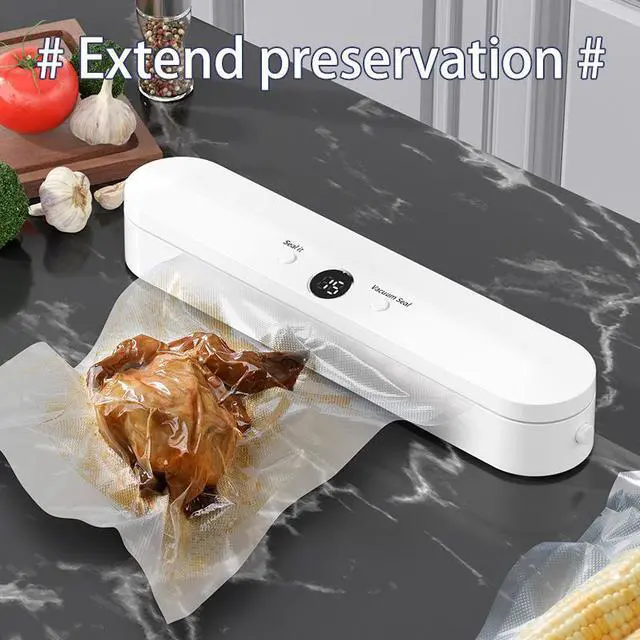 Alt view image 4 of 7 - Vacuum Sealer Machine for Home, Dry & Wet Food Sealer, Automatic Vacuum Packaging System, Compact Food Saver for Kitchen Storage