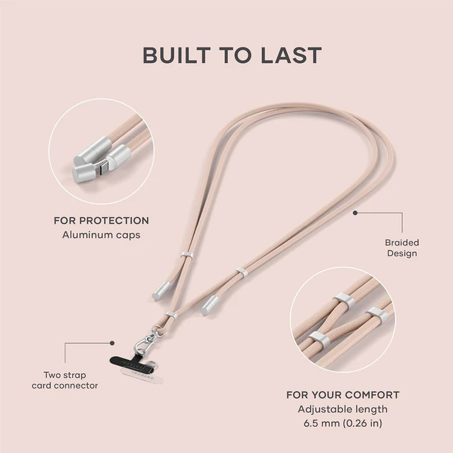 Alt view image 5 of 7 - Satechi OntheGo Lanyard Cable, 60W Fast Charging, Black
480 Mbps data transfer, built-in crossbody strap, 1.5 m/4.9 ft braided cord, for iPhone, Android Desert Rose