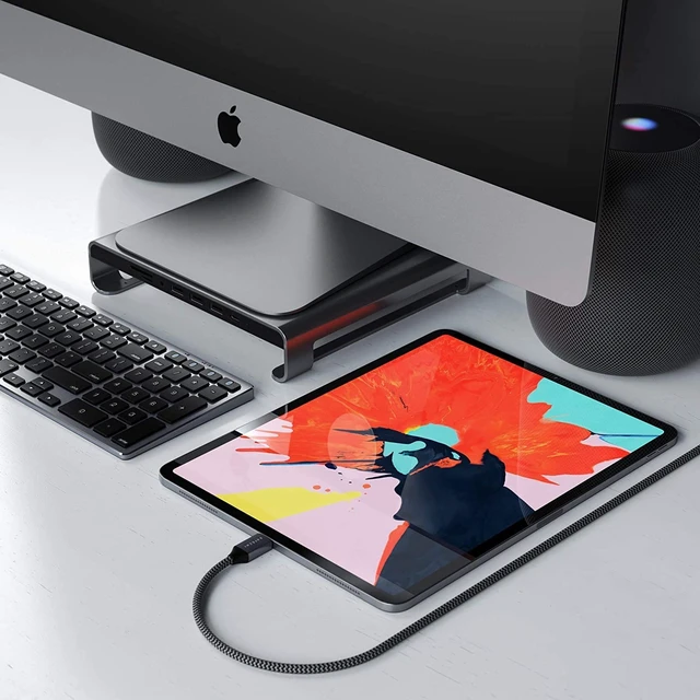 Alt view image 5 of 6 - Satechi USB-C to USB-C Cable (6.5 Feet), 100W Charging, Space Gray
for iPhone 18 to 15 series, iPad Air/Pro, MacBook Air/Pro/Neo, Galaxy S25, Android, Windows
