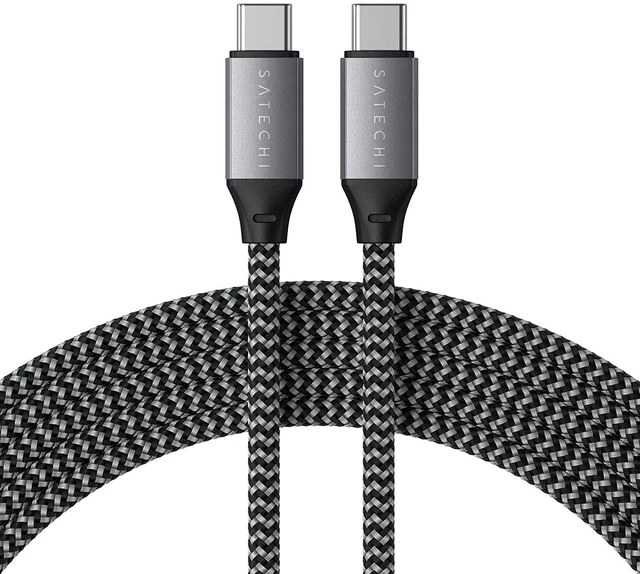 Main image of Satechi USB-C to USB-C Cable (6.5 Feet), 100W Charging, Space Gray
for iPhone 18 to 15 series, iPad Air/Pro, MacBook Air/Pro/Neo, Galaxy S25, Android, Windows