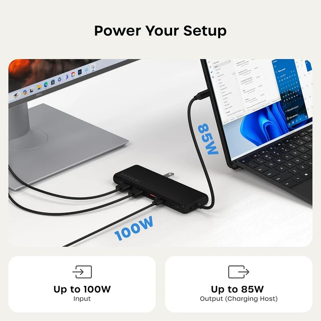 Alt view image 5 of 7 - Satechi 13-in-1 USB-C Multiport Adapter, Triple Display, Dual 4K HDMI
8K DP (Windows), Dual 4K HDMI, 85W PD, Ethernet, Audio, 10 Gbps USB-A/C, for Mac and Windows