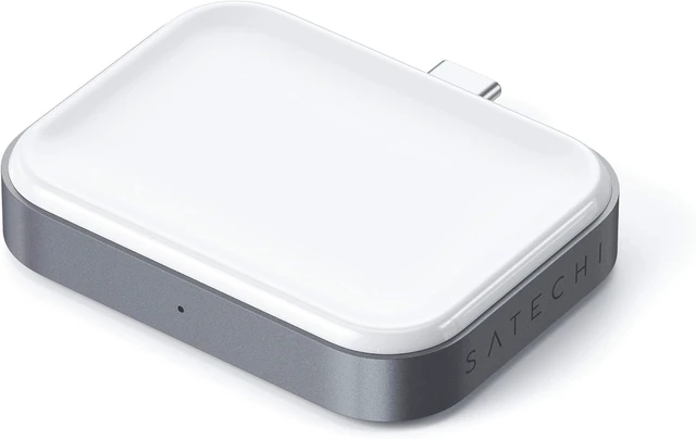 Alt view image 2 of 6 - Satechi USB-C Wireless Charging Dock - Compatible with Apple AirPods Pro & AirPods 3/2/ 1 with Wireless Charging Case (Not Included)S