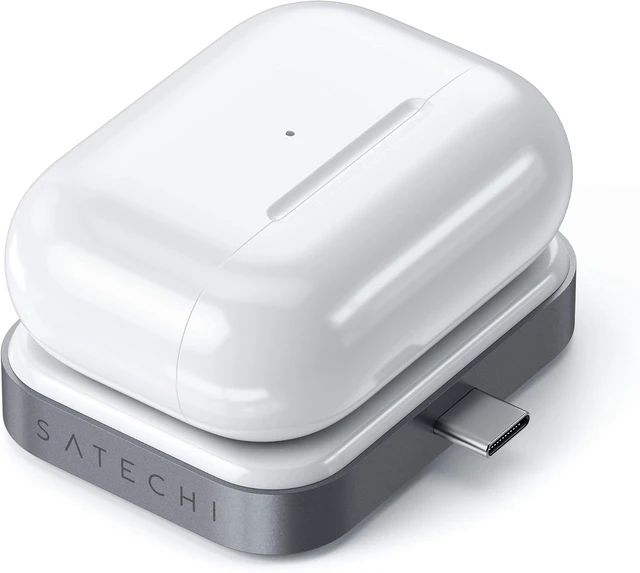 Alt view image 3 of 6 - Satechi USB-C Wireless Charging Dock - Compatible with Apple AirPods Pro & AirPods 3/2/ 1 with Wireless Charging Case (Not Included)S
