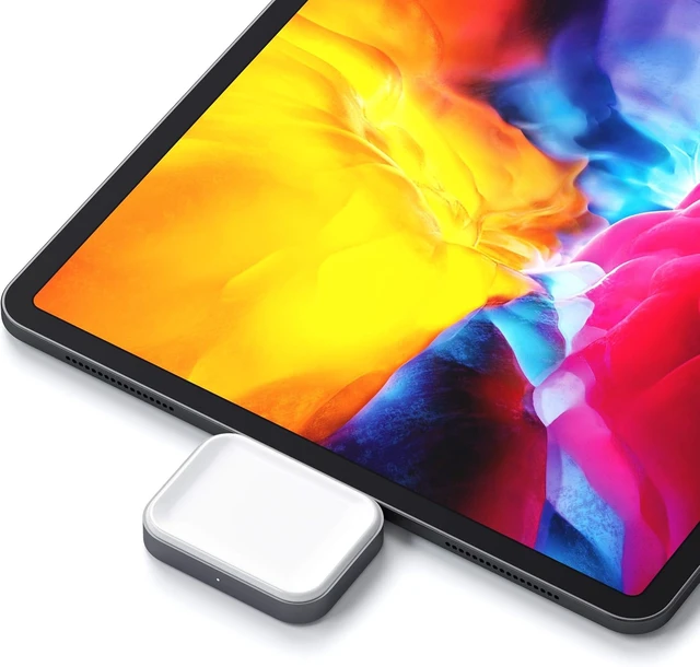 Alt view image 6 of 6 - Satechi USB-C Wireless Charging Dock - Compatible with Apple AirPods Pro & AirPods 3/2/ 1 with Wireless Charging Case (Not Included)S