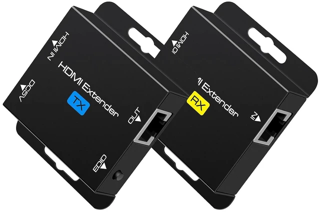 Main image of VPFET HDMI Extender Over Single Cat6 Ethernet up to 200Ft Repeater Balun Transmitter Receiver Power on Cat Support Full 1080p 3D HDCP EDID Copy from Displays